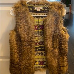 Faux fur vest